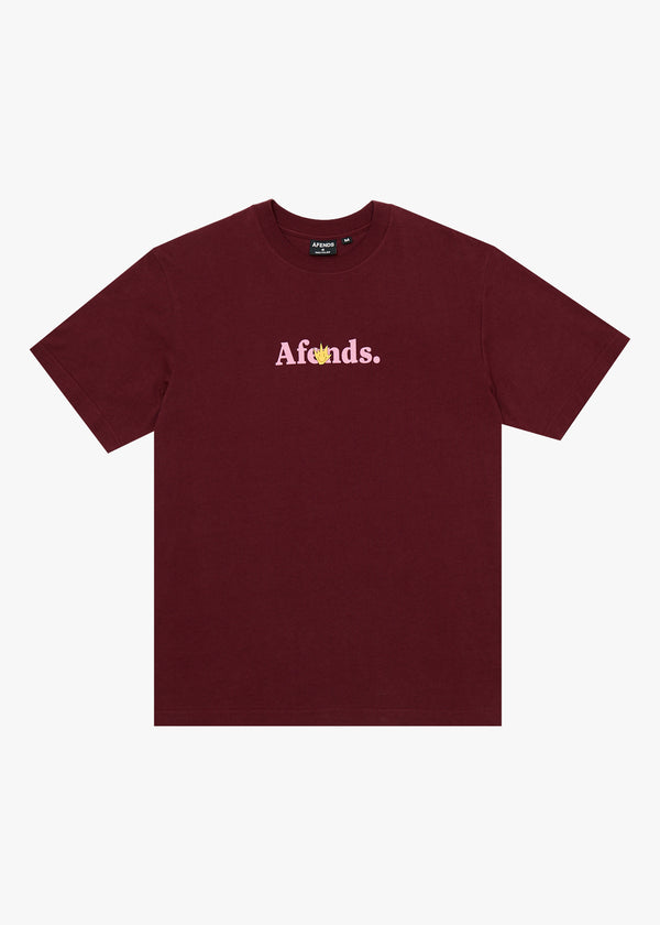 AFENDS Mens Smiles - Retro Tee - Port