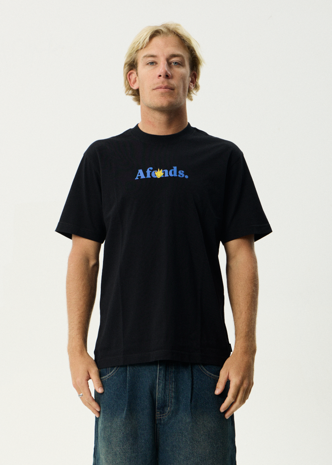 AFENDS Mens Smiles - Retro Tee - Black