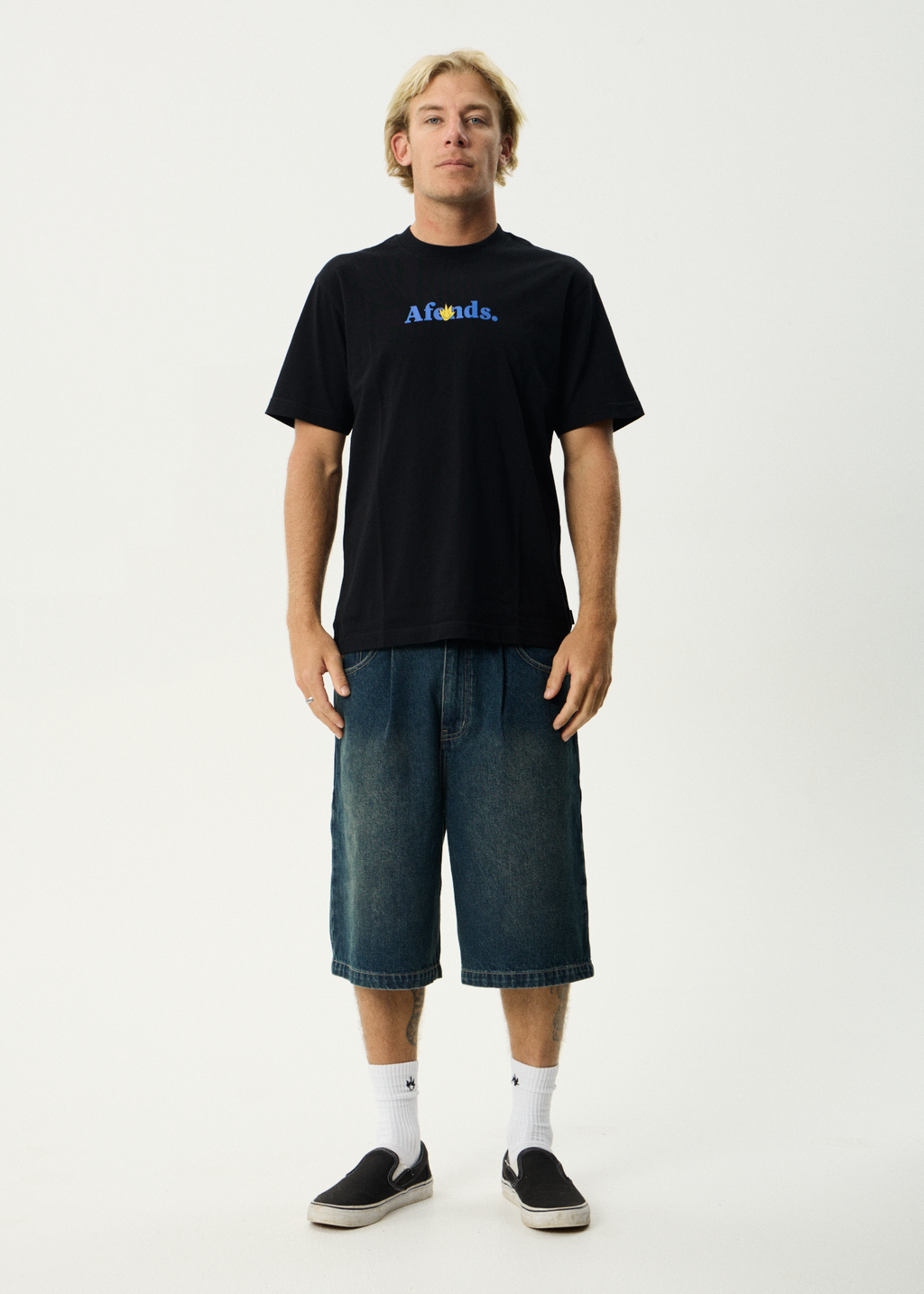 AFENDS Mens Smiles - Retro Tee - Black