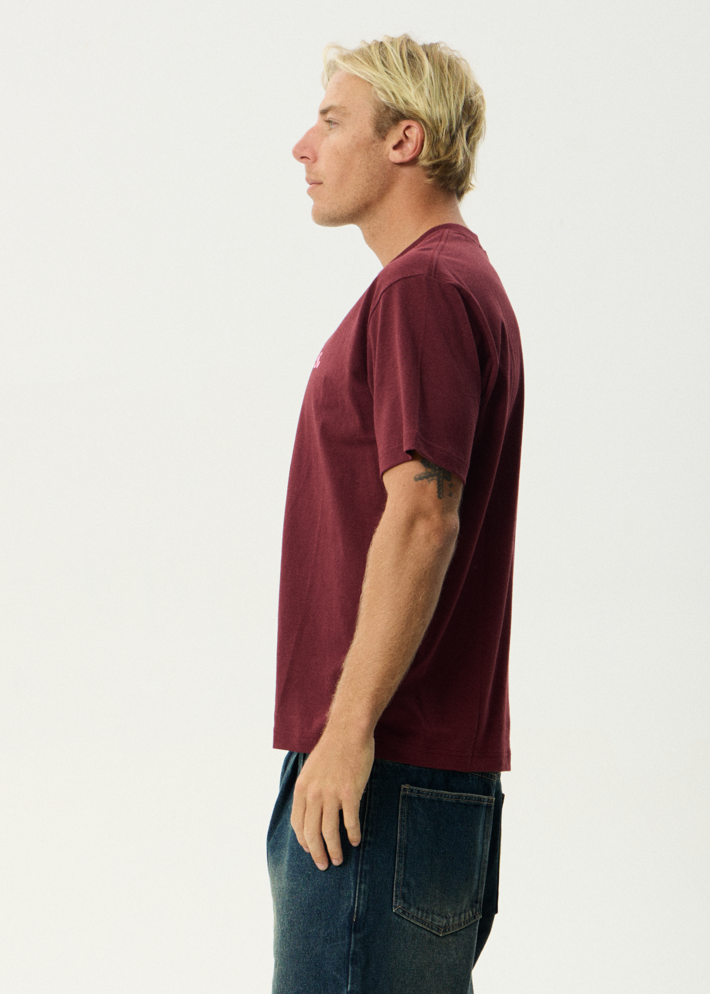 AFENDS Mens Smiles - Retro Tee - Port
