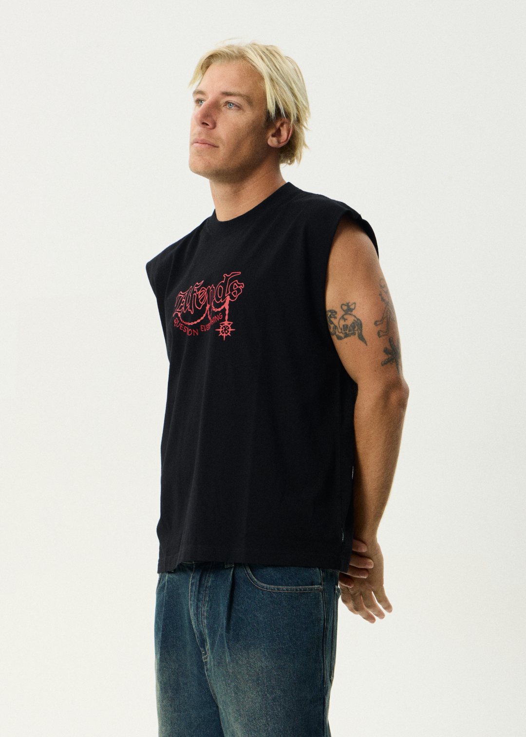 AFENDS Mens Ballz - Sleeveless Tee - Black