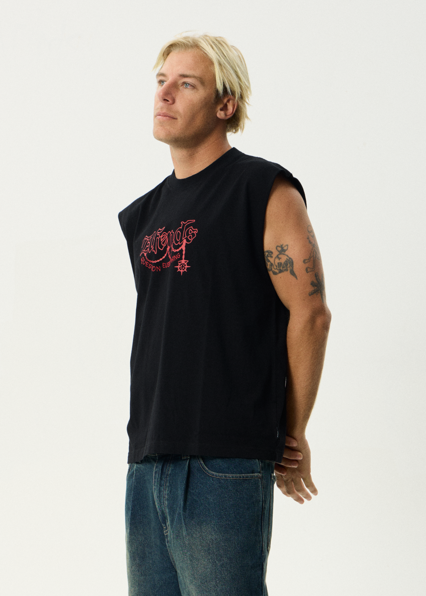 AFENDS Mens Ballz - Sleeveless Tee - Black