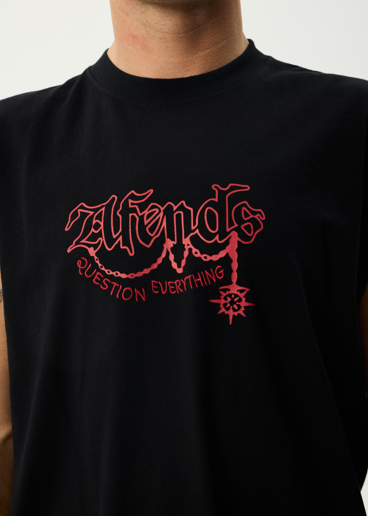 AFENDS Mens Ballz - Sleeveless Tee - Black