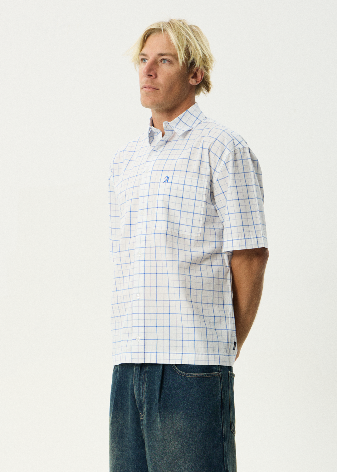 AFENDS Mens In-Hale - Short Sleeve Shirt - White