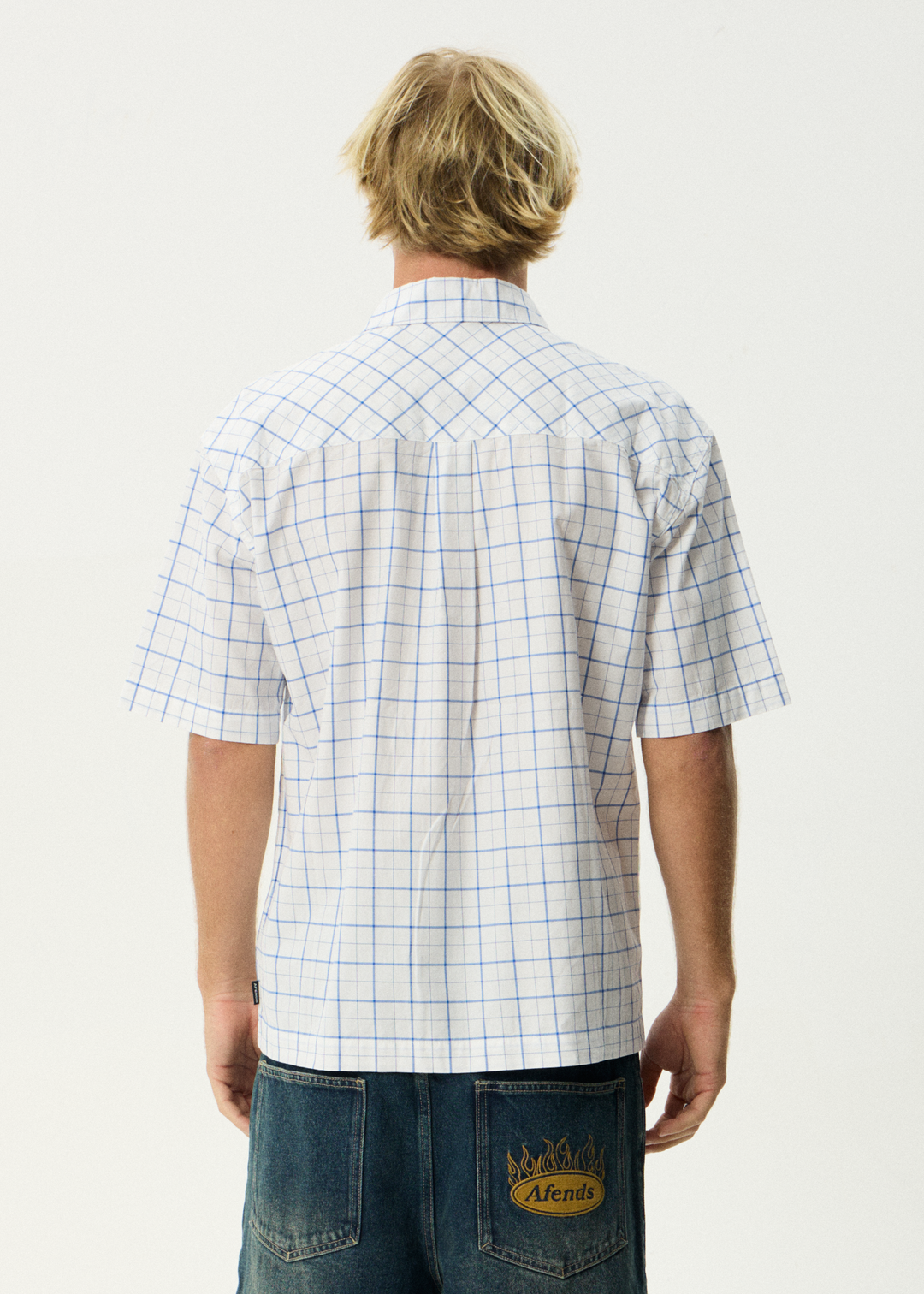 AFENDS Mens In-Hale - Short Sleeve Shirt - White