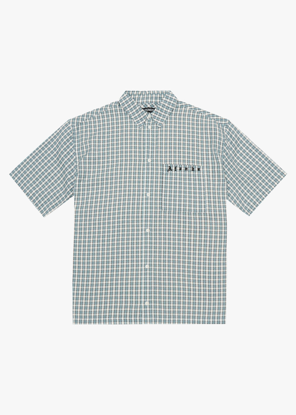 AFENDS Mens Evans - Short Sleeve Shirt - Overcast Check