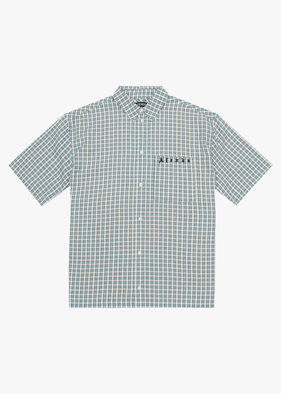 AFENDS Mens Evans - Short Sleeve Shirt - Overcast Check