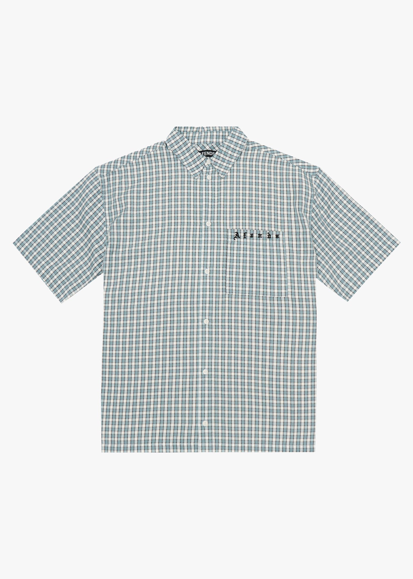 AFENDS Mens Evans - Short Sleeve Shirt - Overcast Check