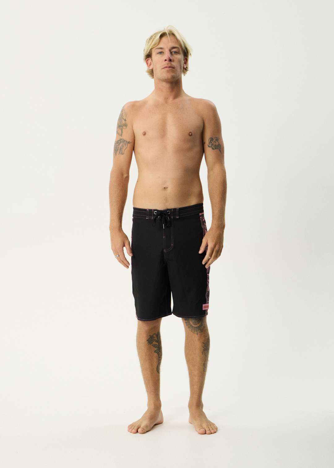AFENDS Mens Boned - Surf Related V2 Boardshorts 20" - Black
