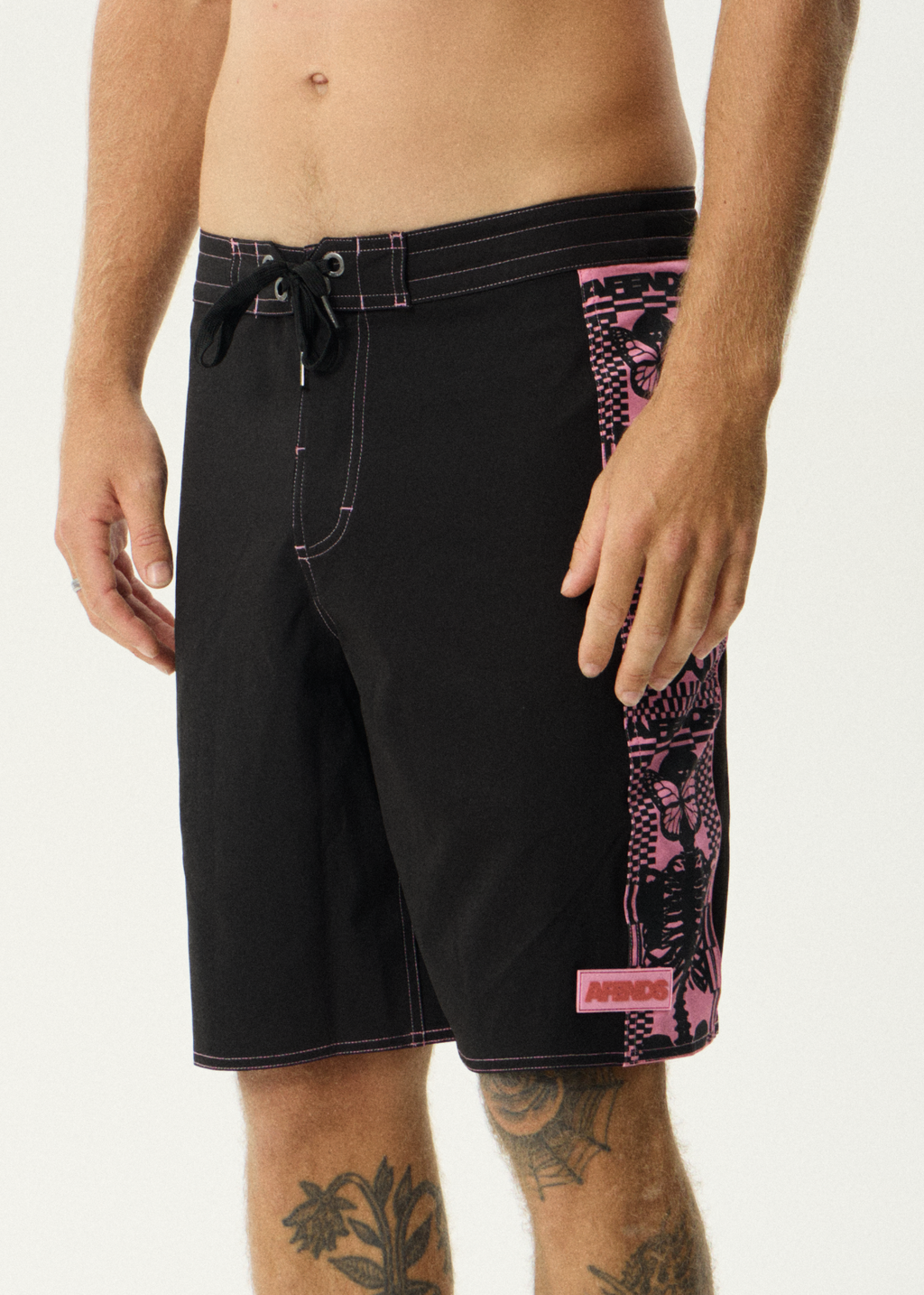AFENDS Mens Boned - Surf Related V2 Boardshorts 20" - Black