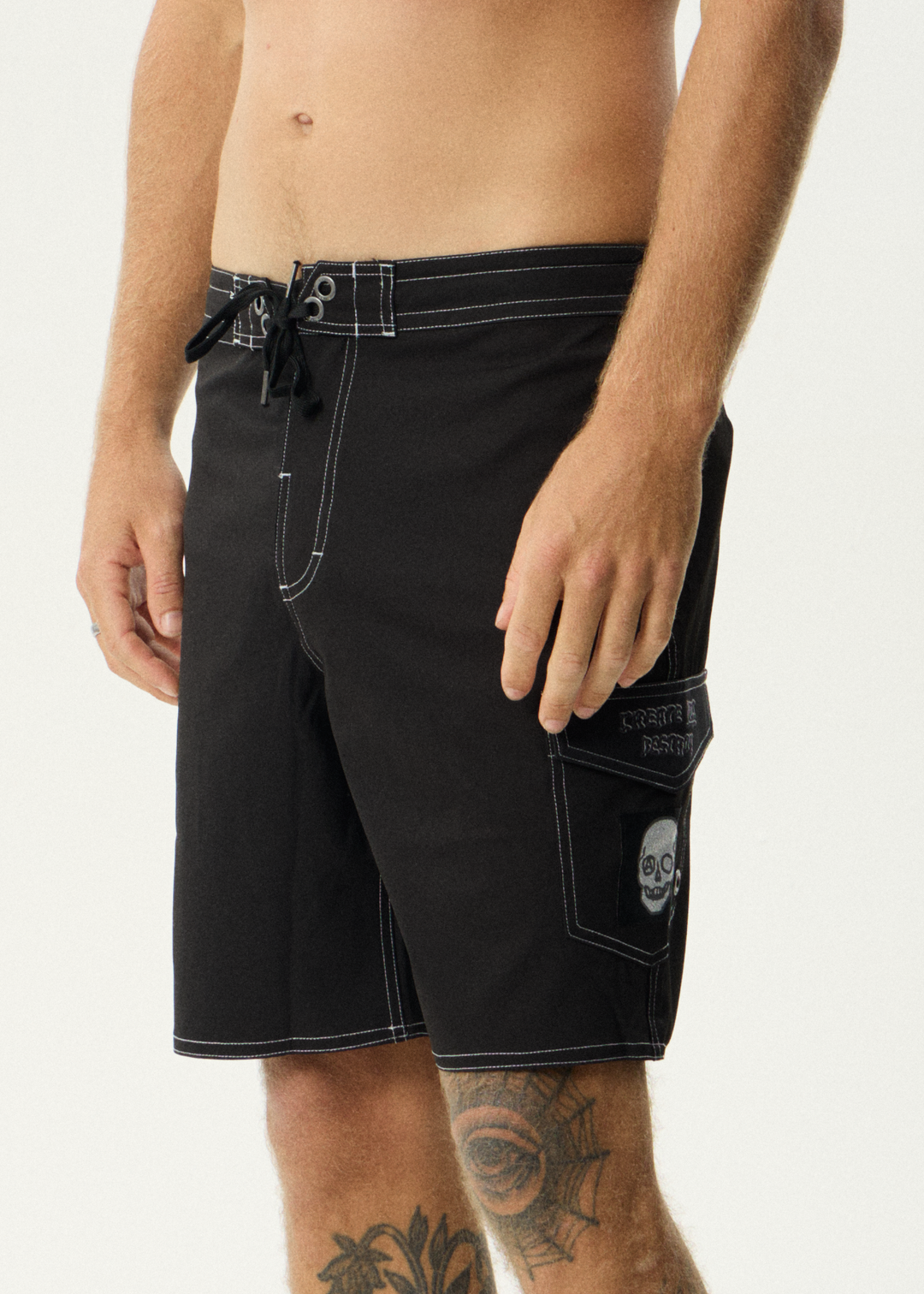 AFENDS Mens Lqd Metal - Surf Related V2 Boardshort 19" - Black