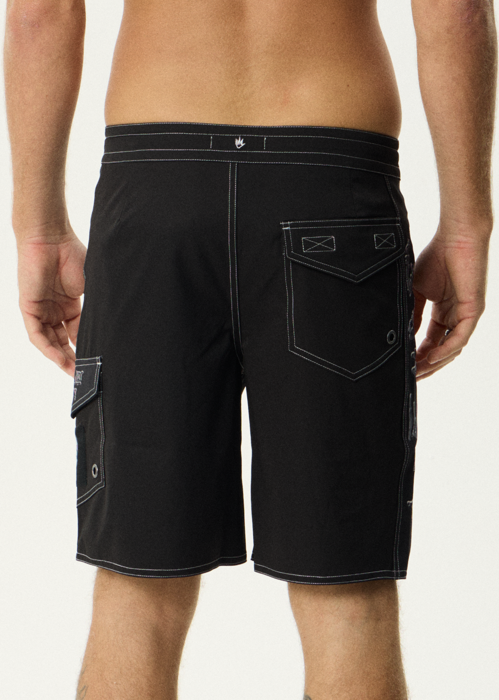 AFENDS Mens Lqd Metal - Surf Related V2 Boardshort 19" - Black