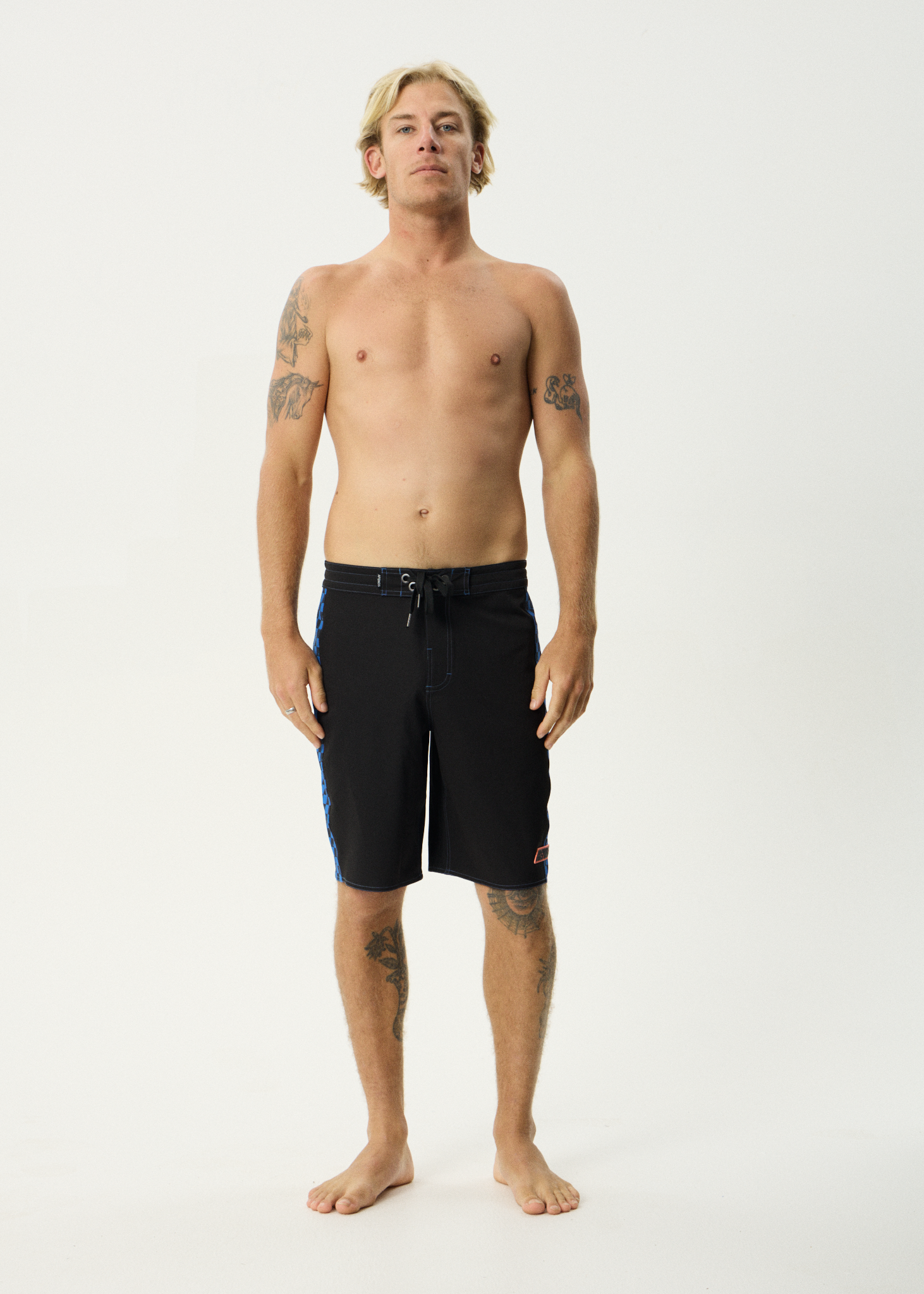 AFENDS Mens In'It 1000 - Surf Related V2 Boardshort 20" - Black