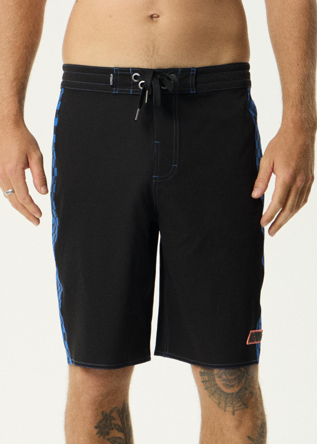 AFENDS Mens In'It 1000 - Surf Related V2 Boardshort 20" - Black