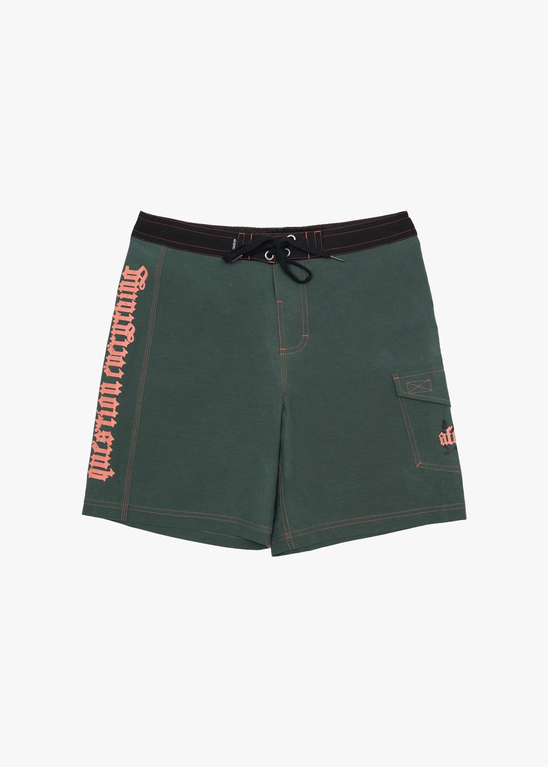 AFENDS Mens Petal - Surf Related V2 Boardshort 18" - Pine