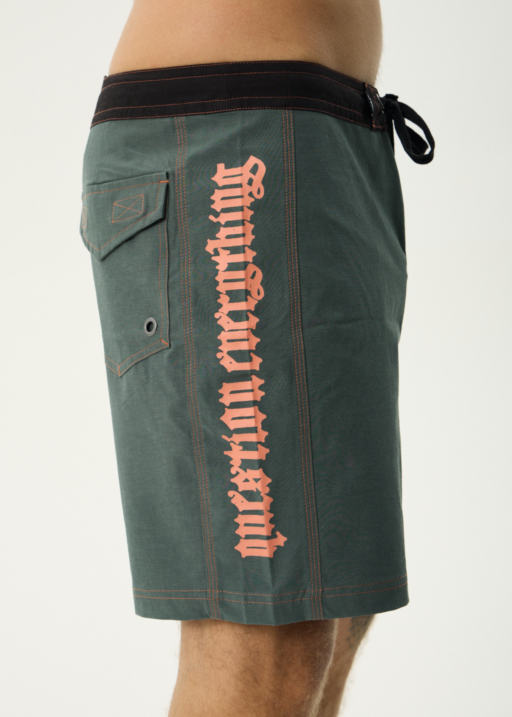 AFENDS Mens Petal - Surf Related V2 Boardshort 18" - Pine