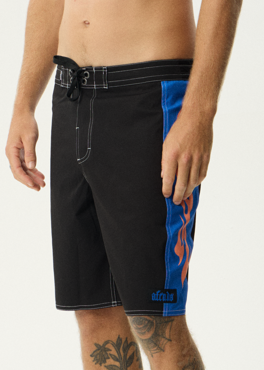 AFENDS Mens Rikki - Surf Related V.2 Boardshorts 20" - Black