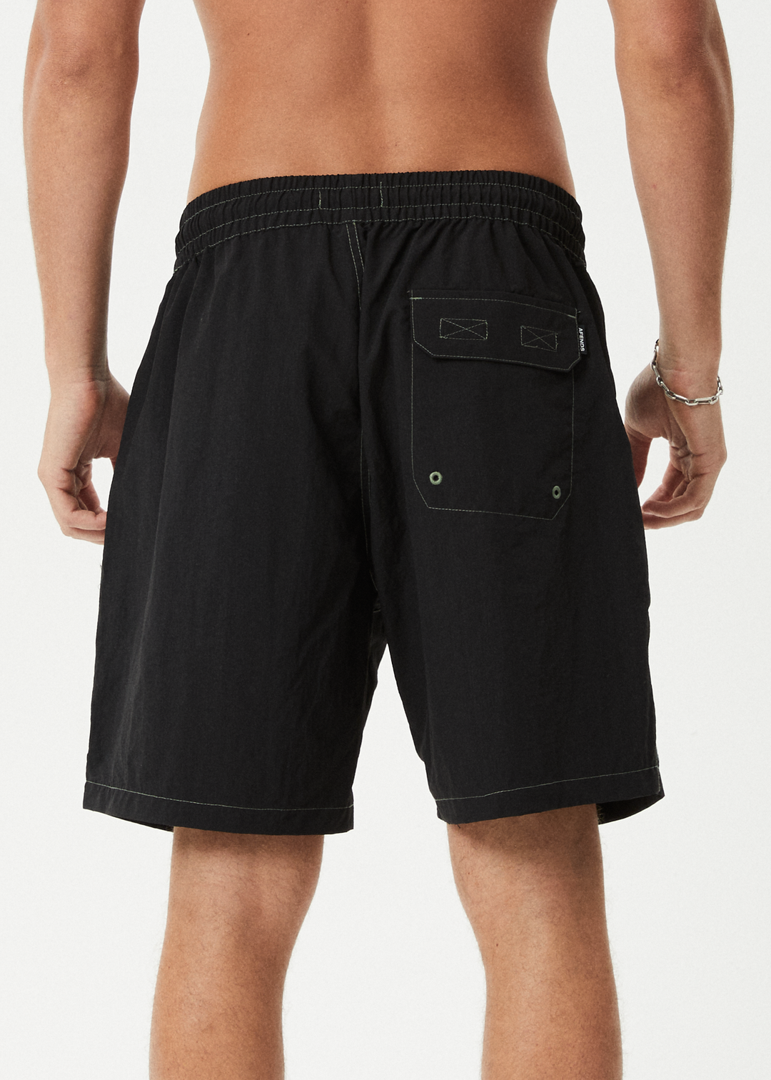 AFENDS Mens Flame On - Baywatch Short 18" - Black