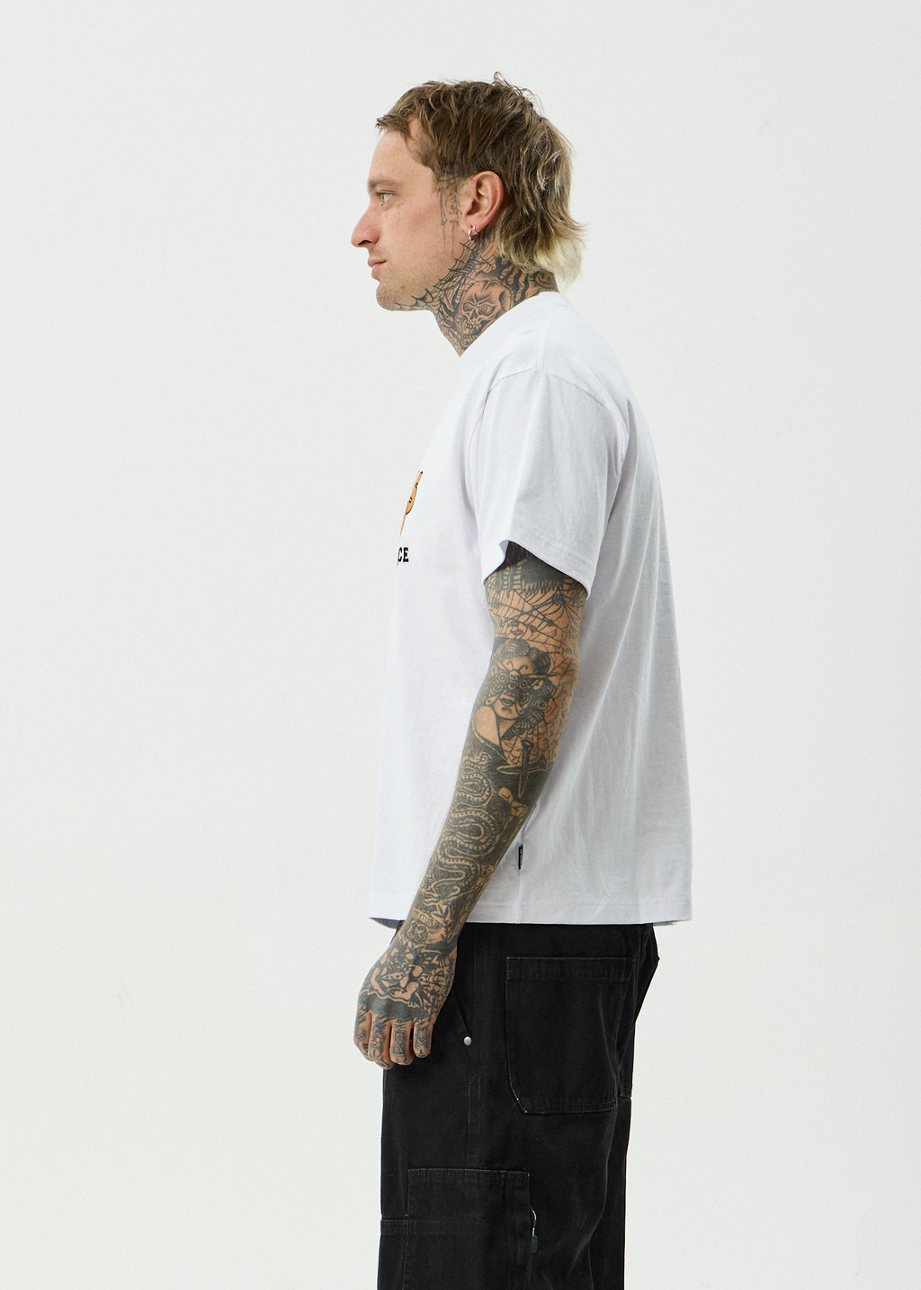 AFENDS Mens Maintenance - Recycled Boxy Fit Tee - White