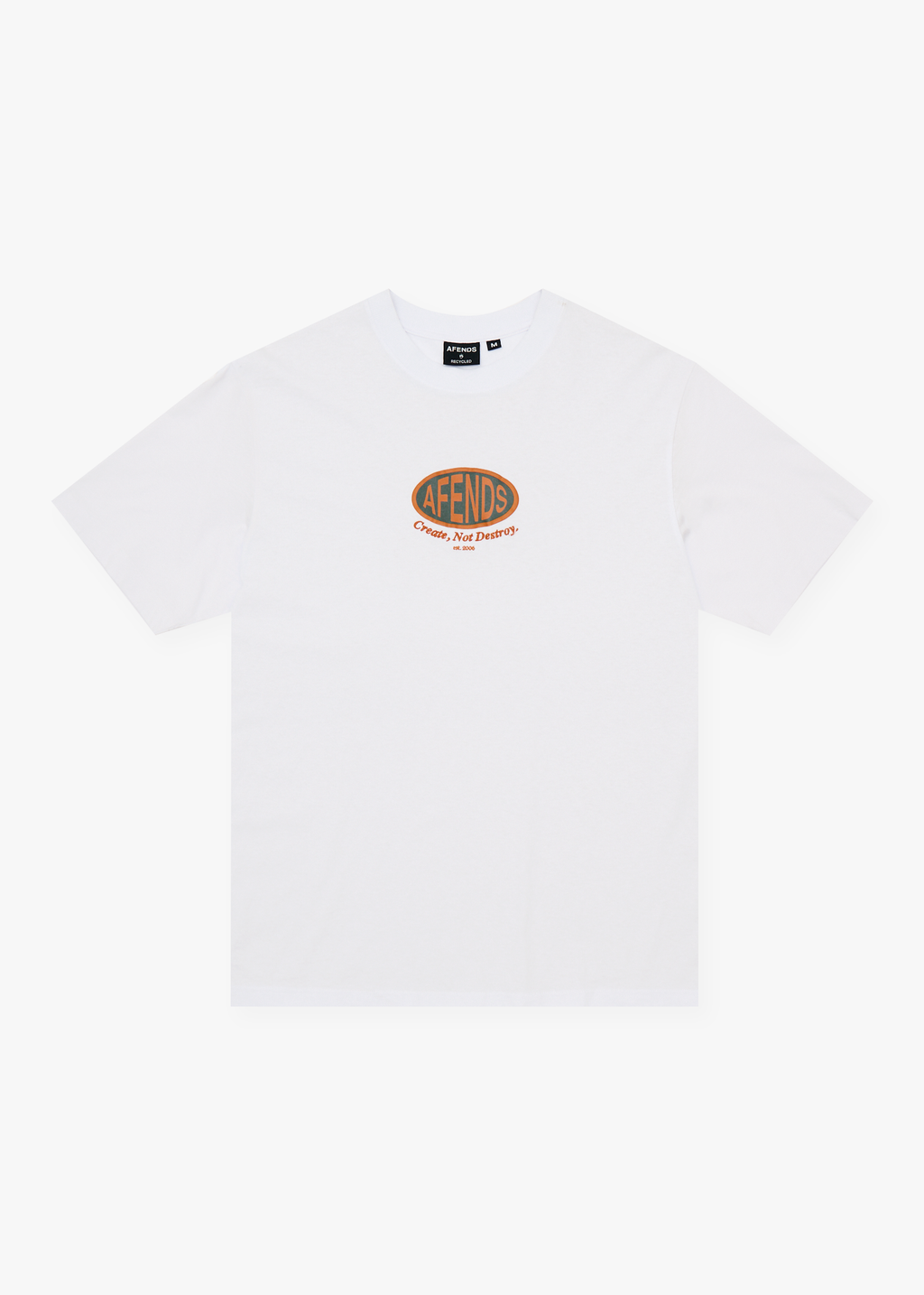 AFENDS Mens Destroyed - Recycled Retro Fit Tee - White