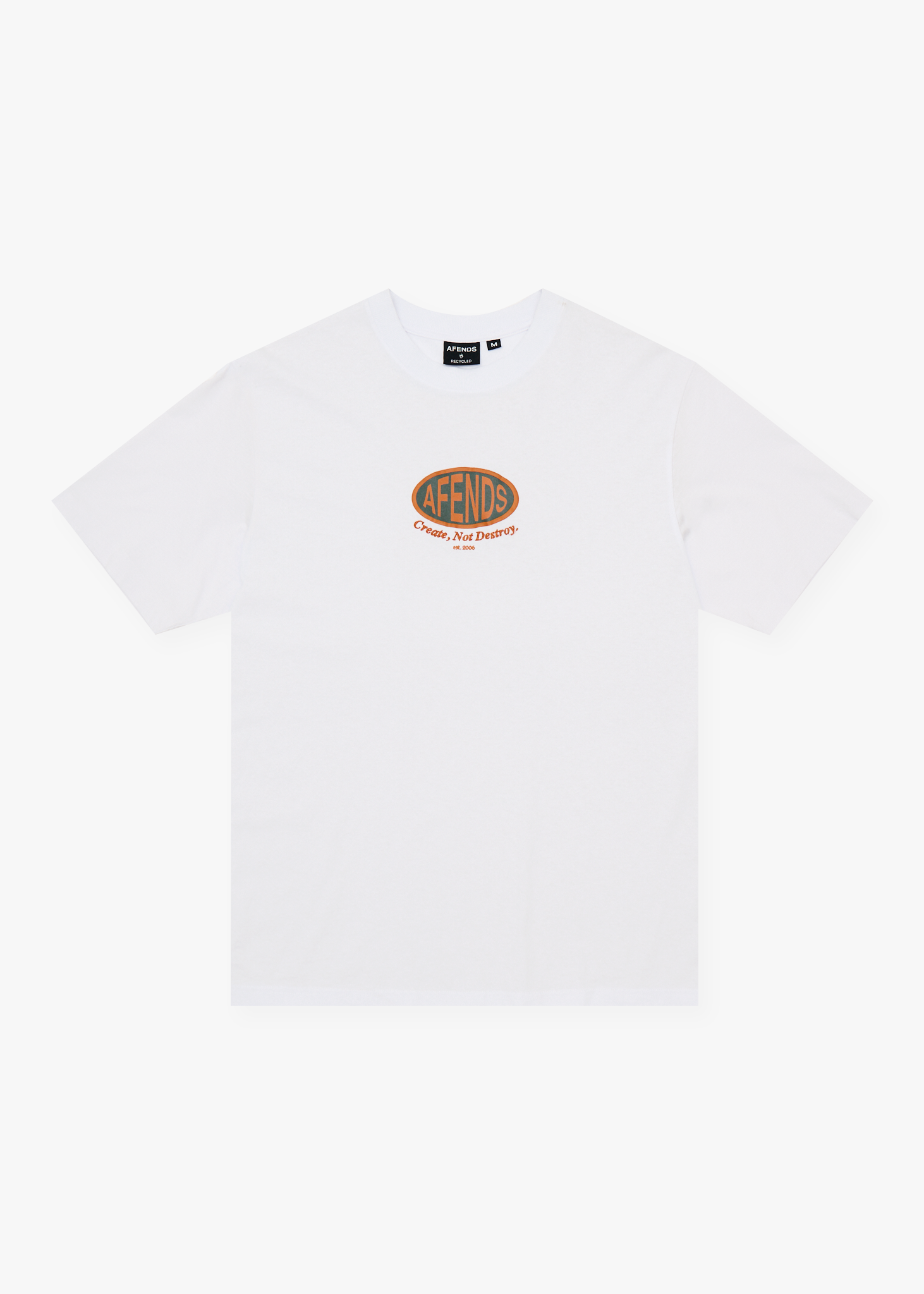 AFENDS Mens Destroyed - Recycled Retro Fit Tee - White