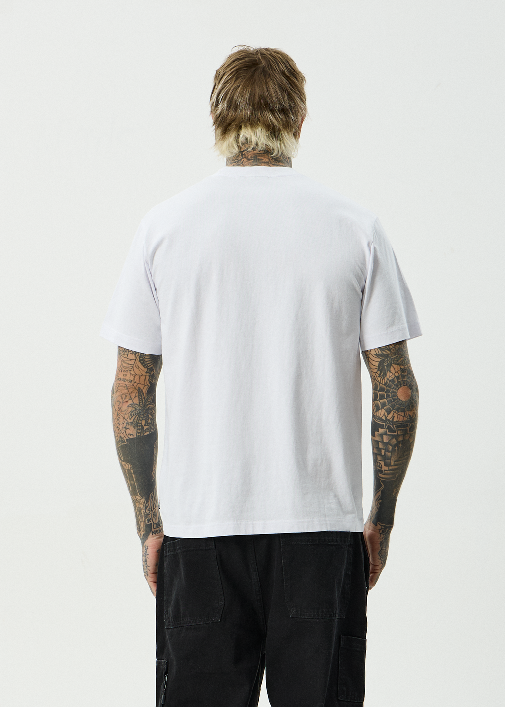 AFENDS Mens Destroyed - Recycled Retro Fit Tee - White