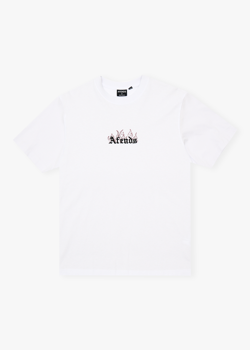 AFENDS Mens Temporal - Recycled Heavyweight Retro Fit Tee - White