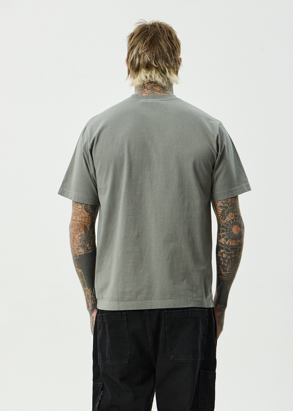 AFENDS Mens Angel Boy - Recycled Retro Fit Tee - Washed Sycamore