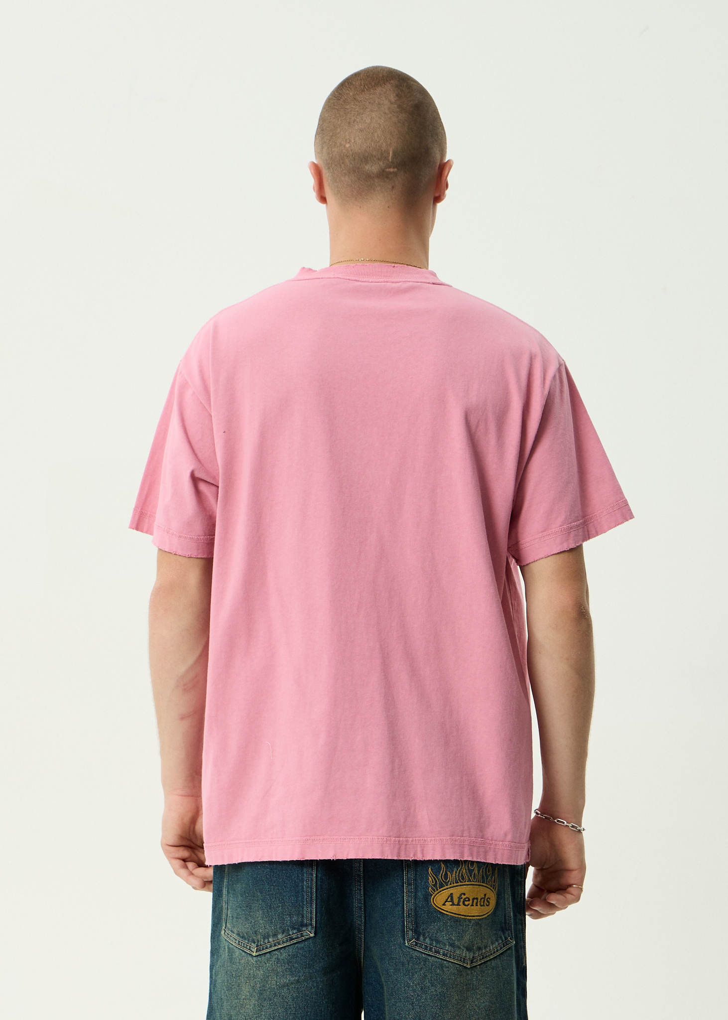 AFENDS Mens Shell Times - Recycled Boxy Fit Tee - Washed Marrakesh