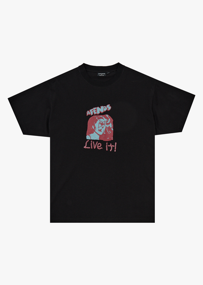 AFENDS Mens Live It - Recycled Boxy Fit Tee - Black