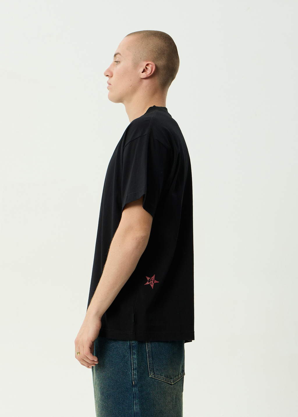 AFENDS Mens Live It - Recycled Boxy Fit Tee - Black