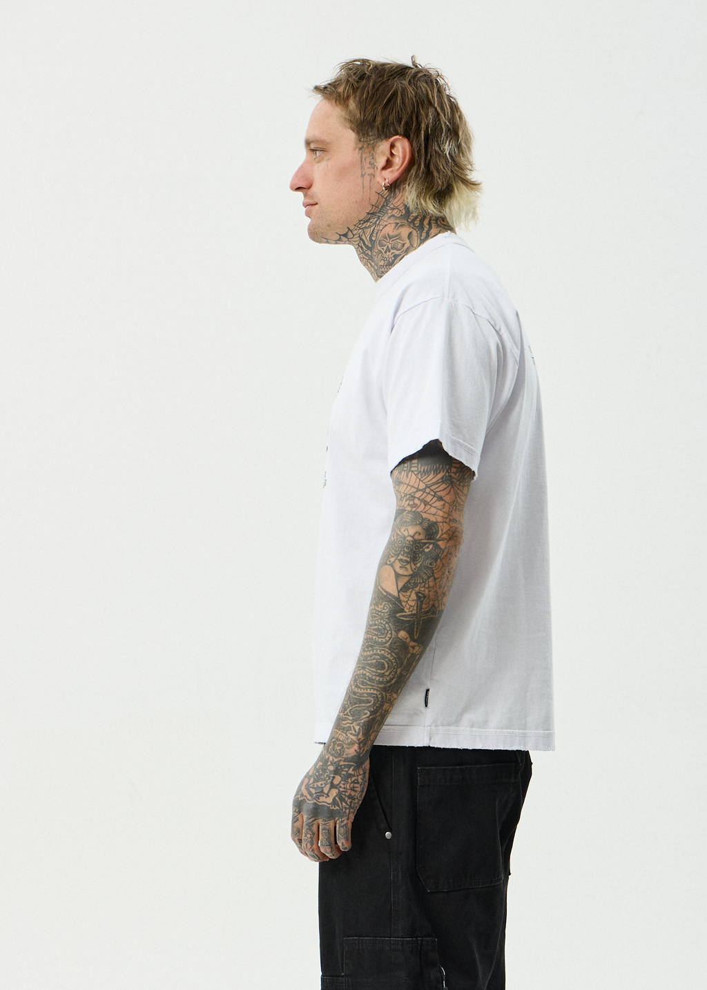 AFENDS Mens Genuine Sentiment - Recycled Heavyweight Boxy Fit Tee - White