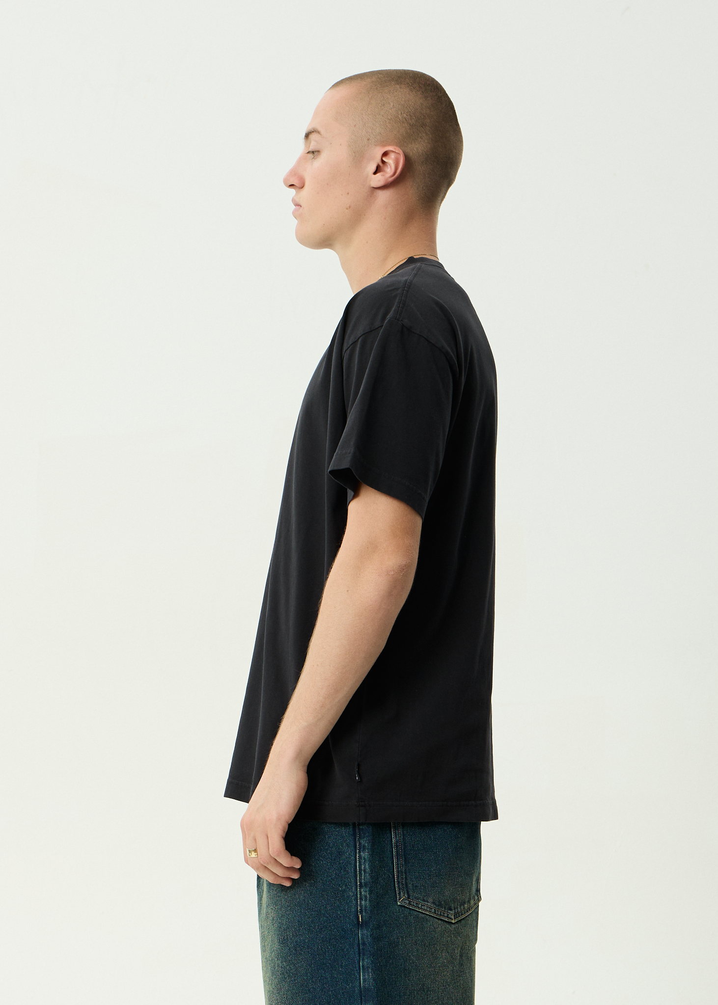 AFENDS Mens Rocked - Recycled Boxy Fit Tee - Stone Black