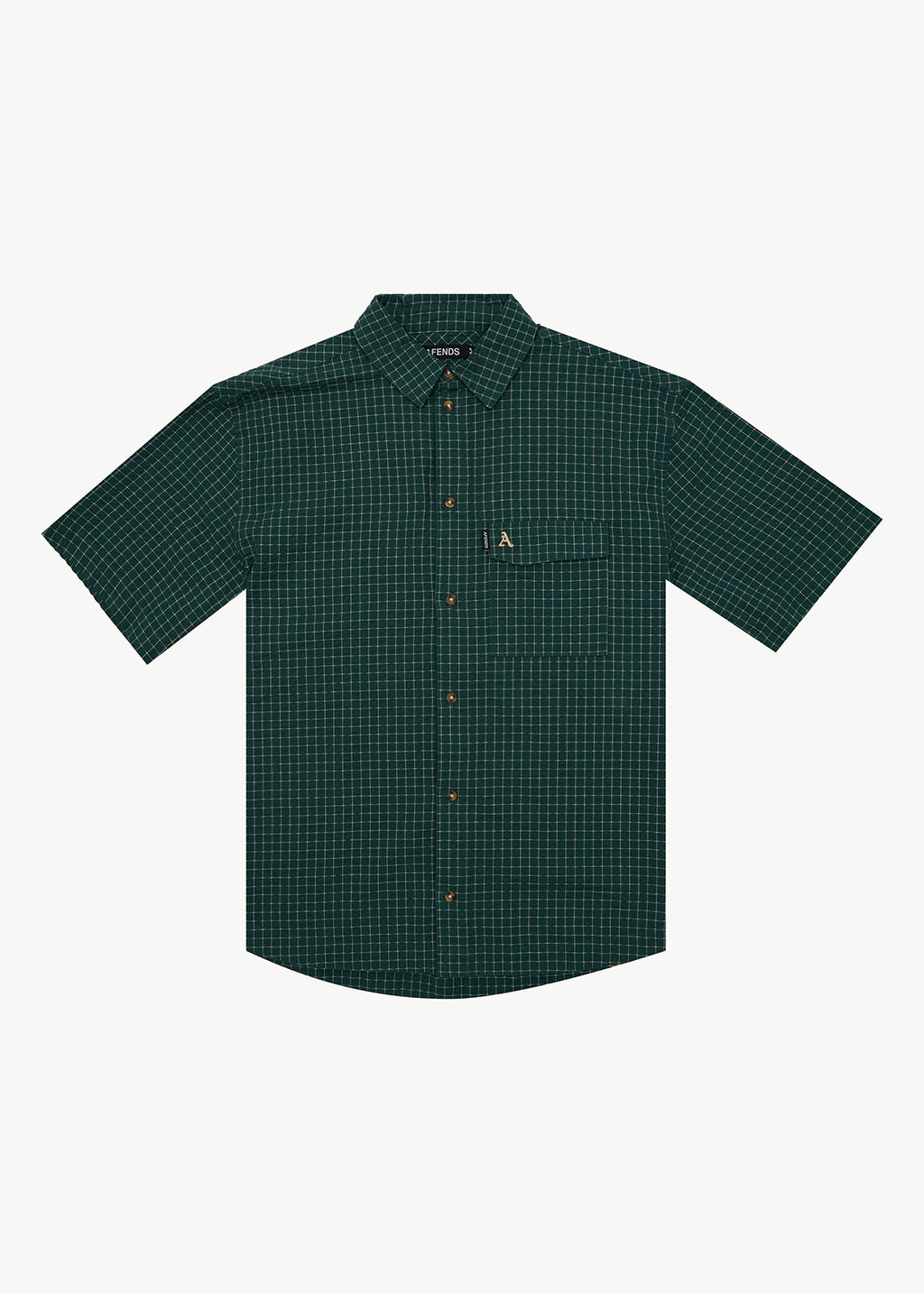 AFENDS Mens Reverb - Short Sleeve Shirt - Pine Check