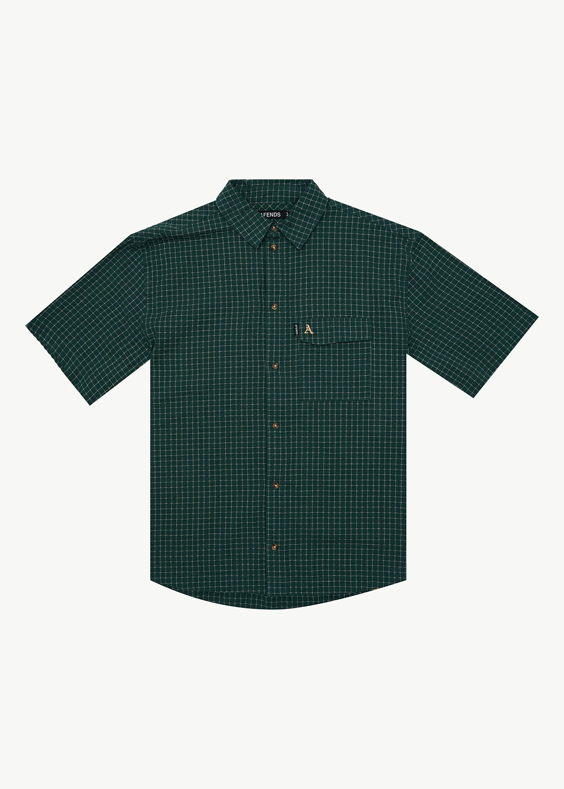 AFENDS Mens Reverb - Short Sleeve Shirt - Pine Check