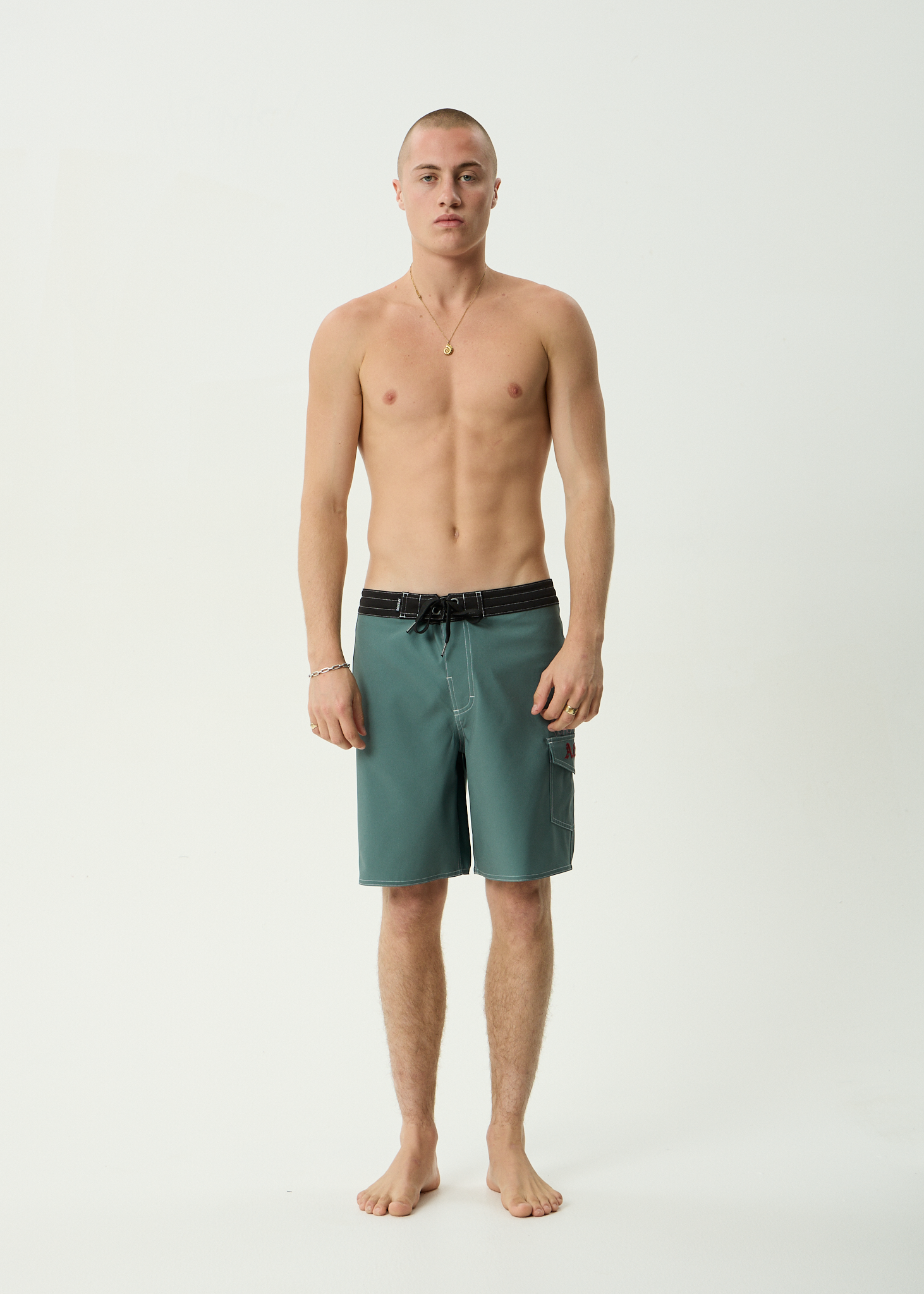 AFENDS Mens Temporal - Recycled Surf Related V2 Boardshort 18 Inch - Sycamore