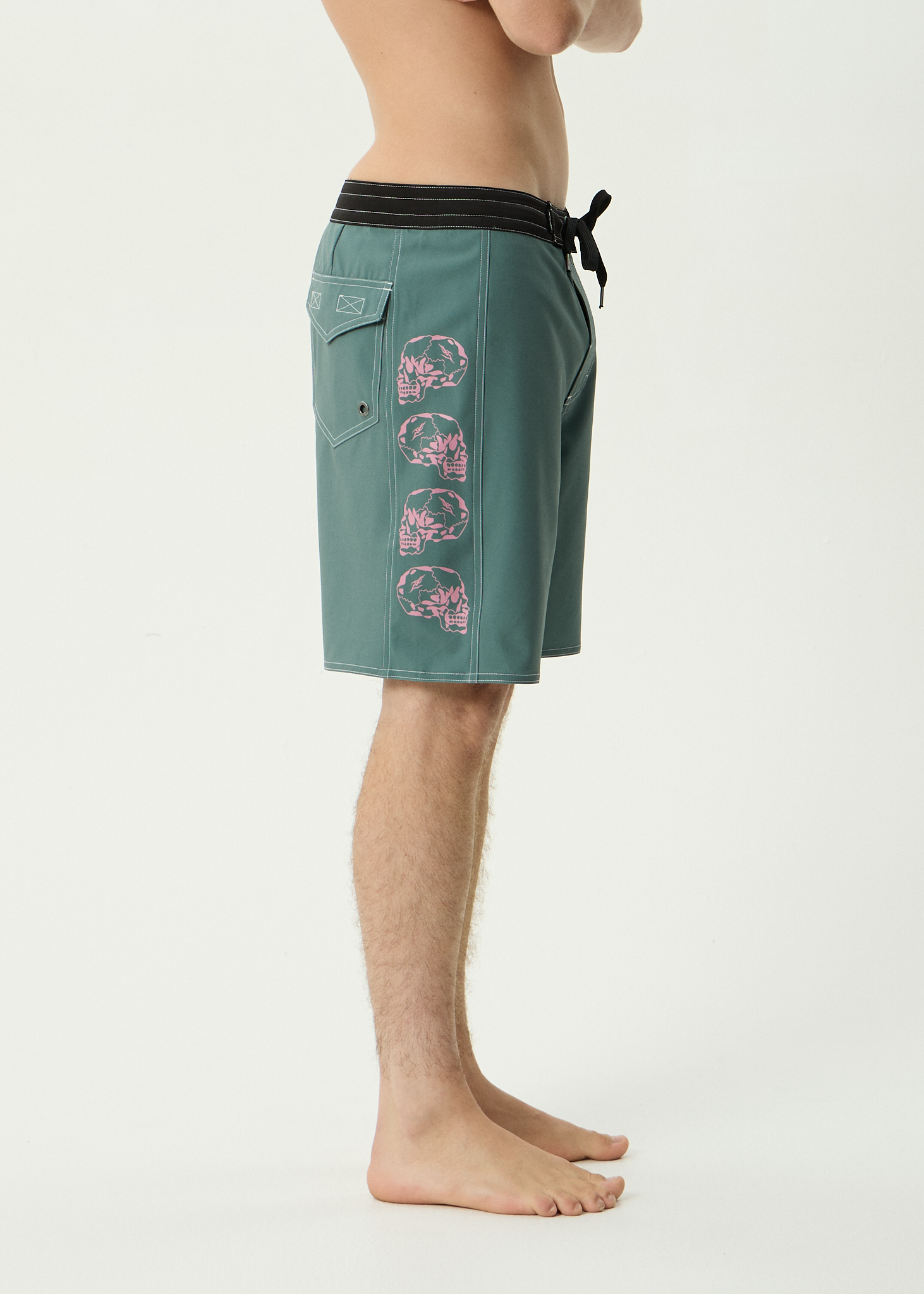 AFENDS Mens Temporal - Recycled Surf Related V2 Boardshort 18 Inch - Sycamore