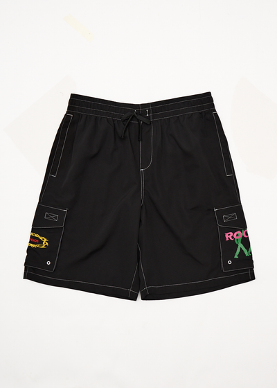 AFENDS Mens Rocked - Cargo Short 21" - Black