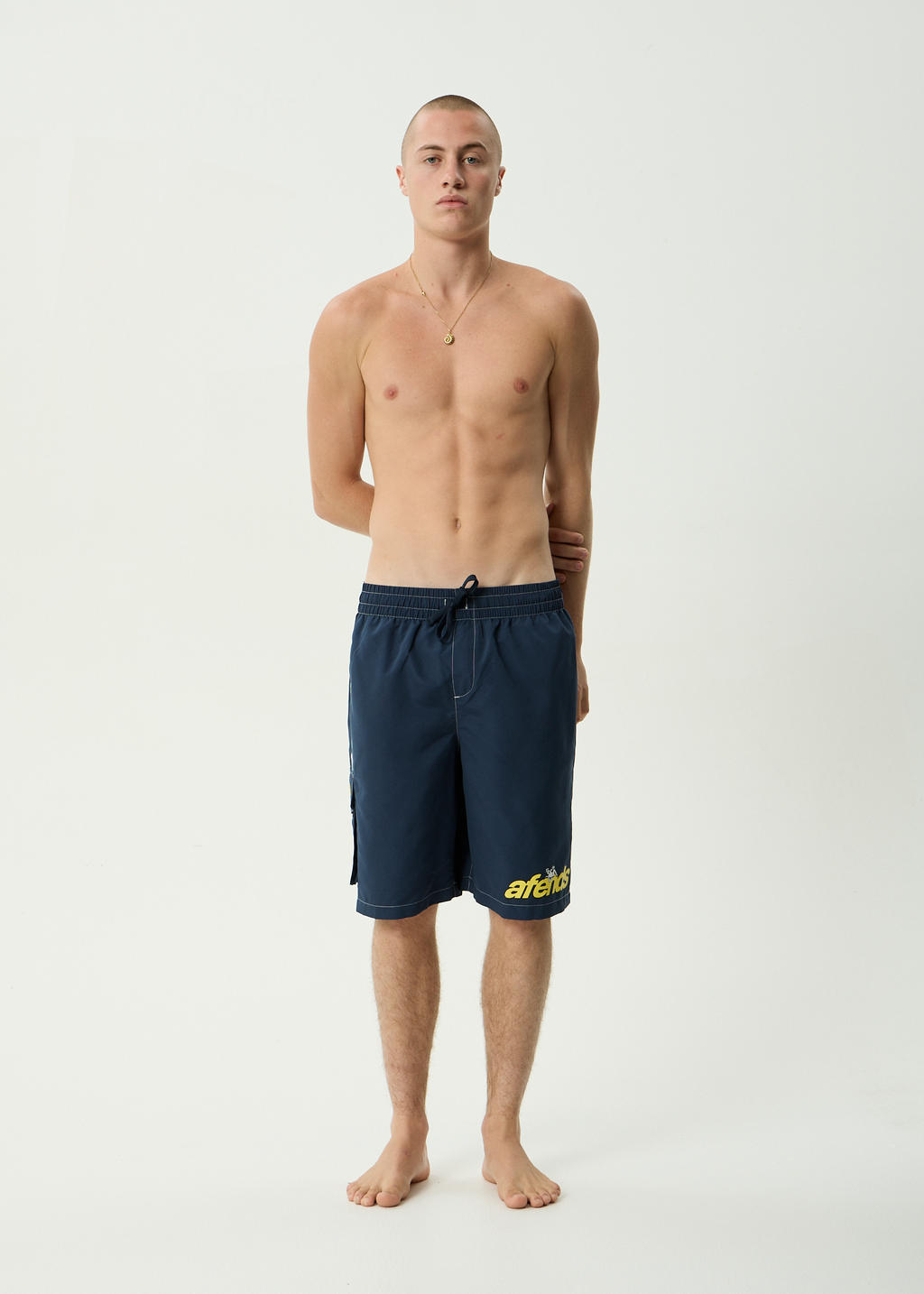 AFENDS Mens Angel Boy - Recycled Cargo Short 20 Inch - Deep Sea