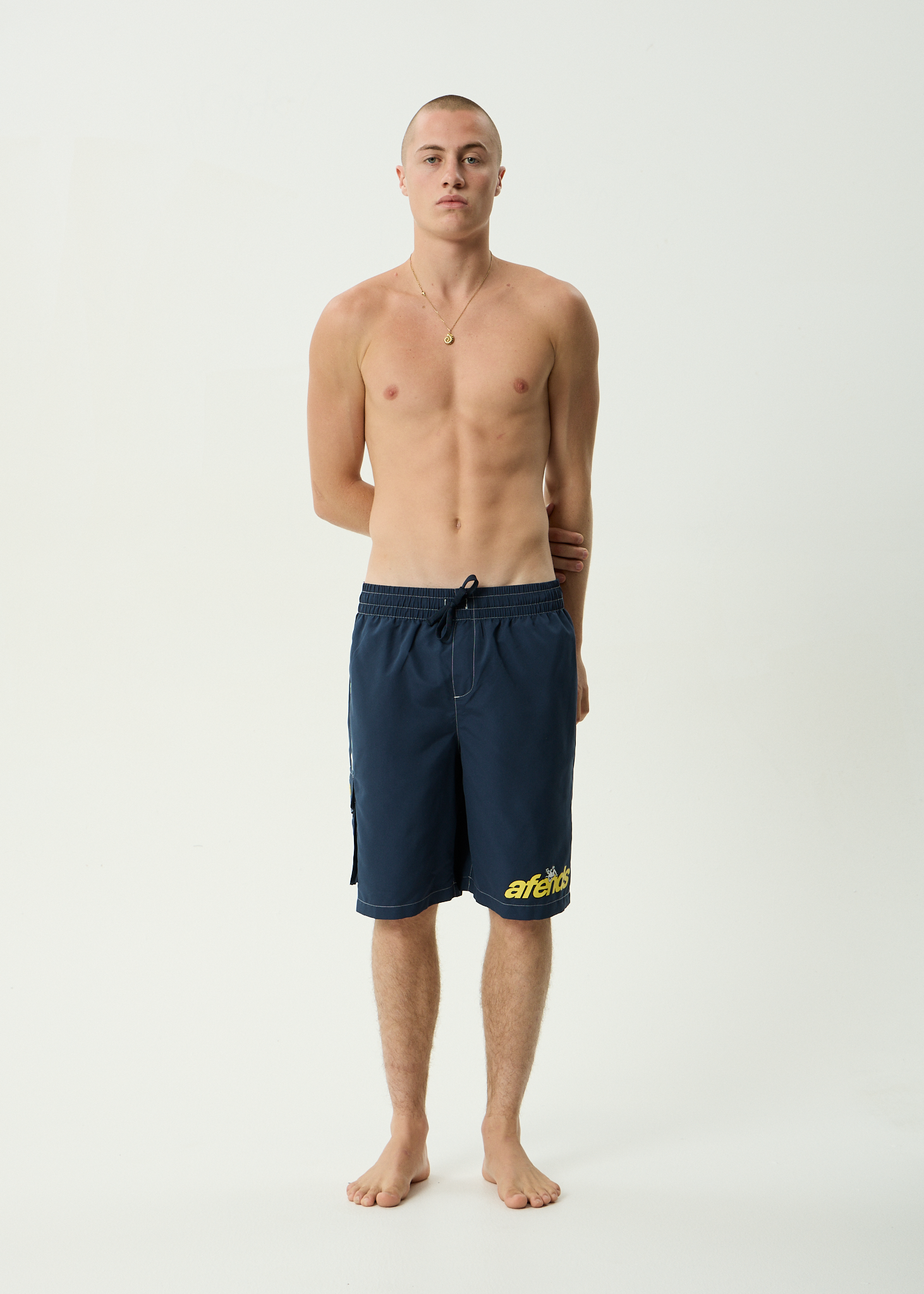 AFENDS Mens Angel Boy - Recycled Cargo Short 20 Inch - Deep Sea