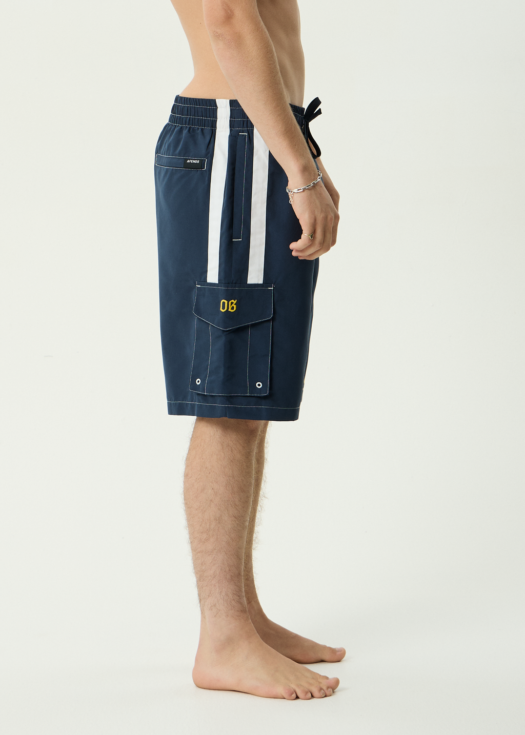 AFENDS Mens Angel Boy - Recycled Cargo Short 20 Inch - Deep Sea