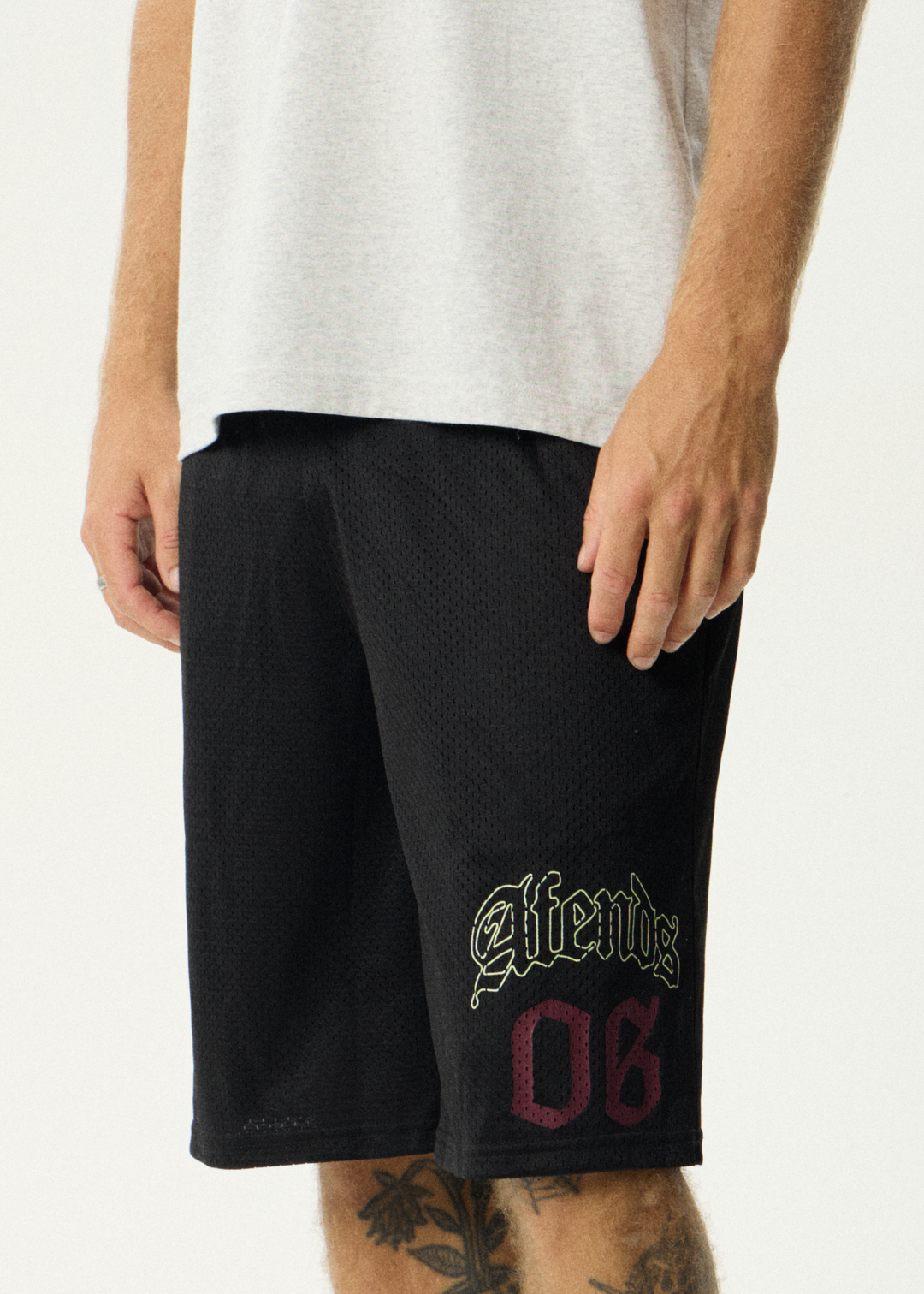 AFENDS Mens Zero Six - Basketball Short 18" - Black