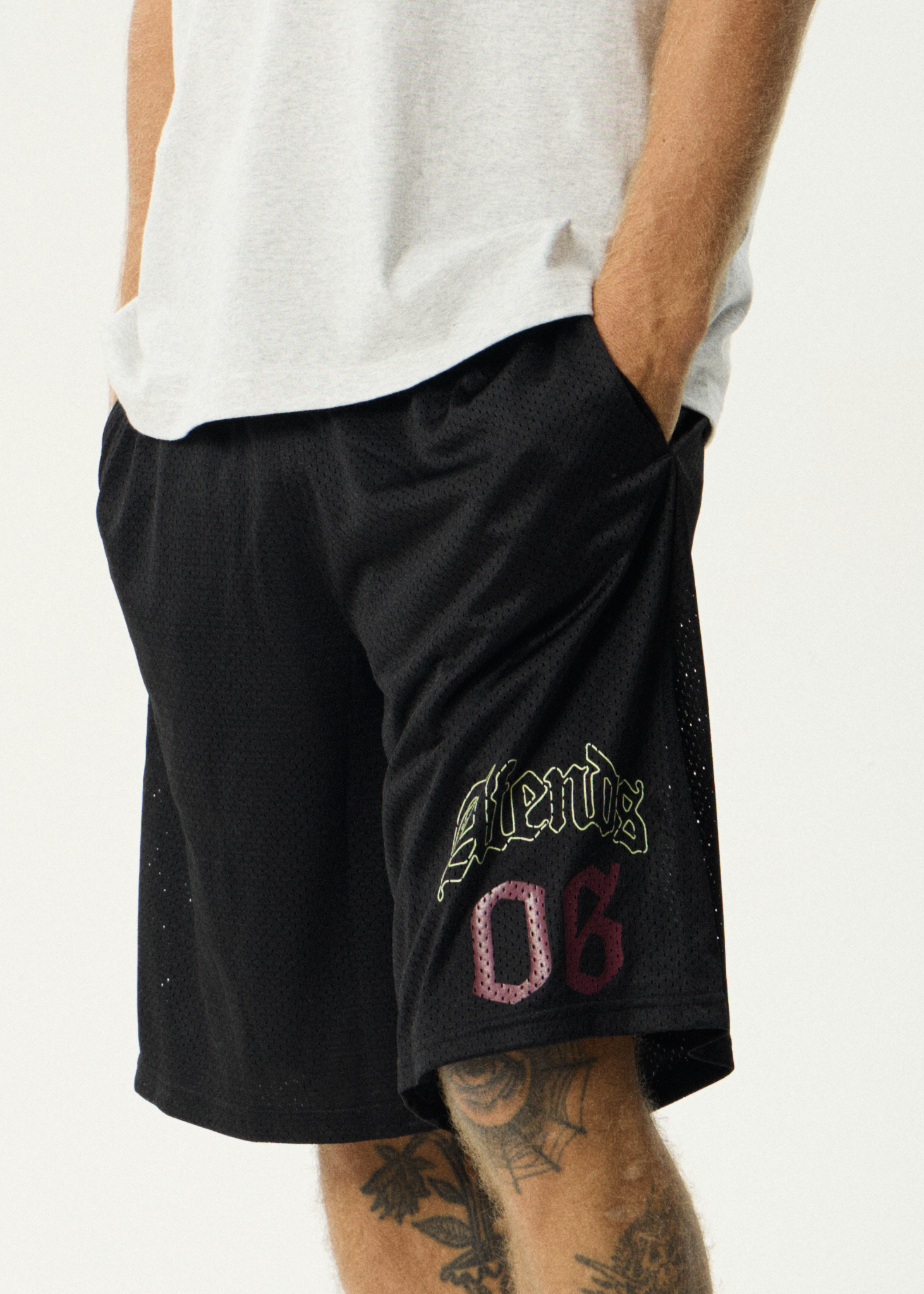 AFENDS Mens Zero Six - Basketball Short 22" - Black