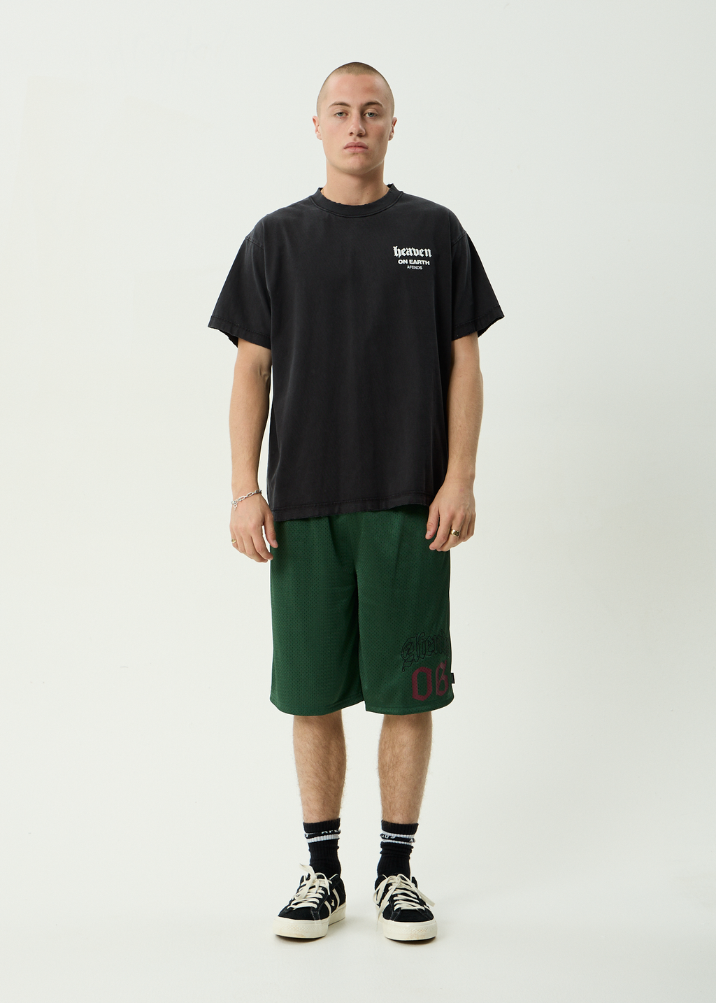 AFENDS Mens Zero Six - Recycled Basketball Short 18 Inch - Pine