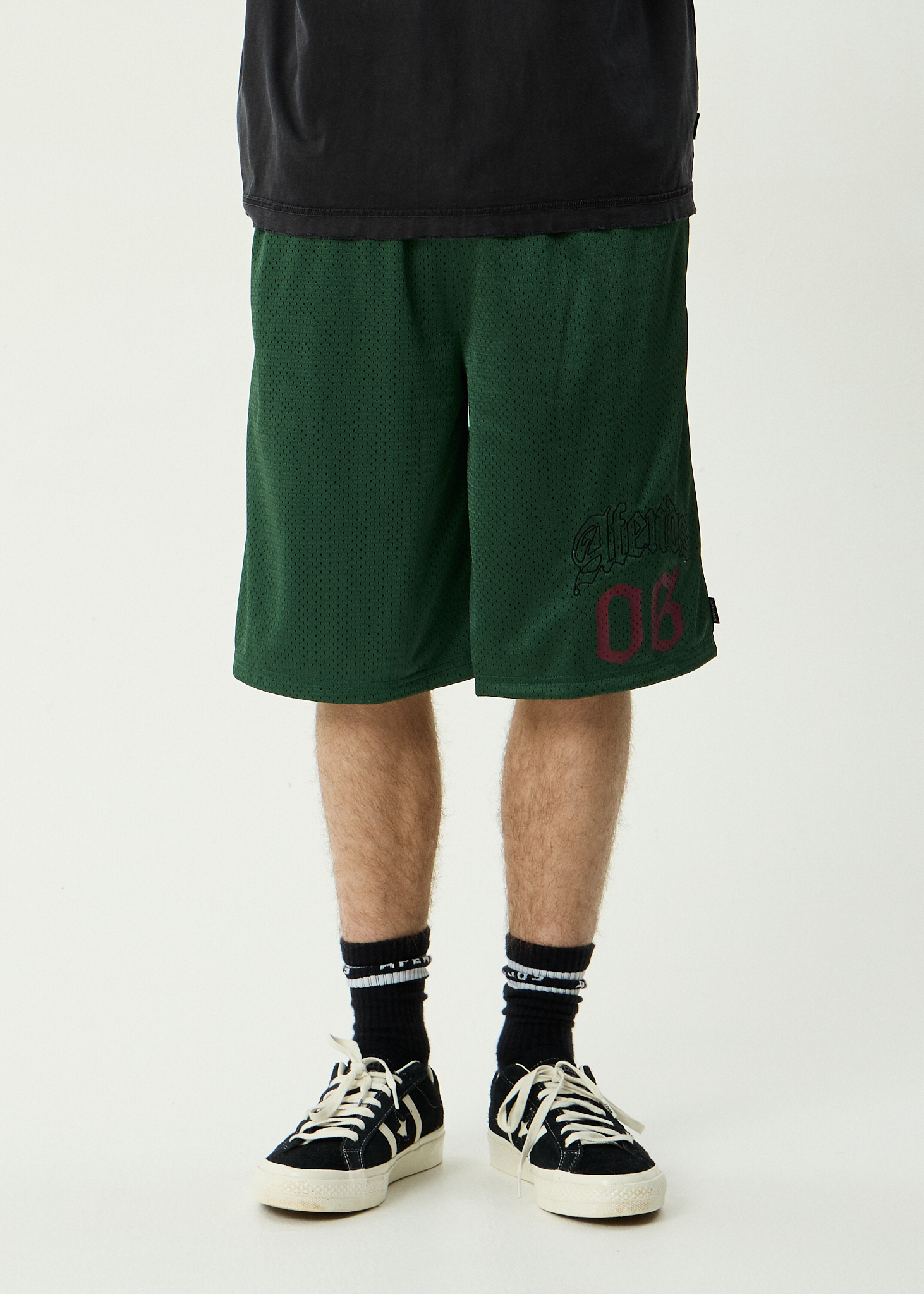 AFENDS Mens Zero Six - Recycled Basketball Short 18 Inch - Pine