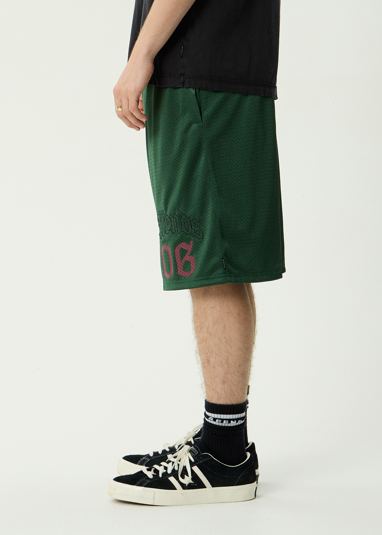 AFENDS Mens Zero Six - Recycled Basketball Short 18 Inch - Pine
