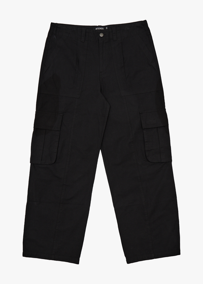 AFENDS Mens Summit - Pleated Cargo Pant - Black