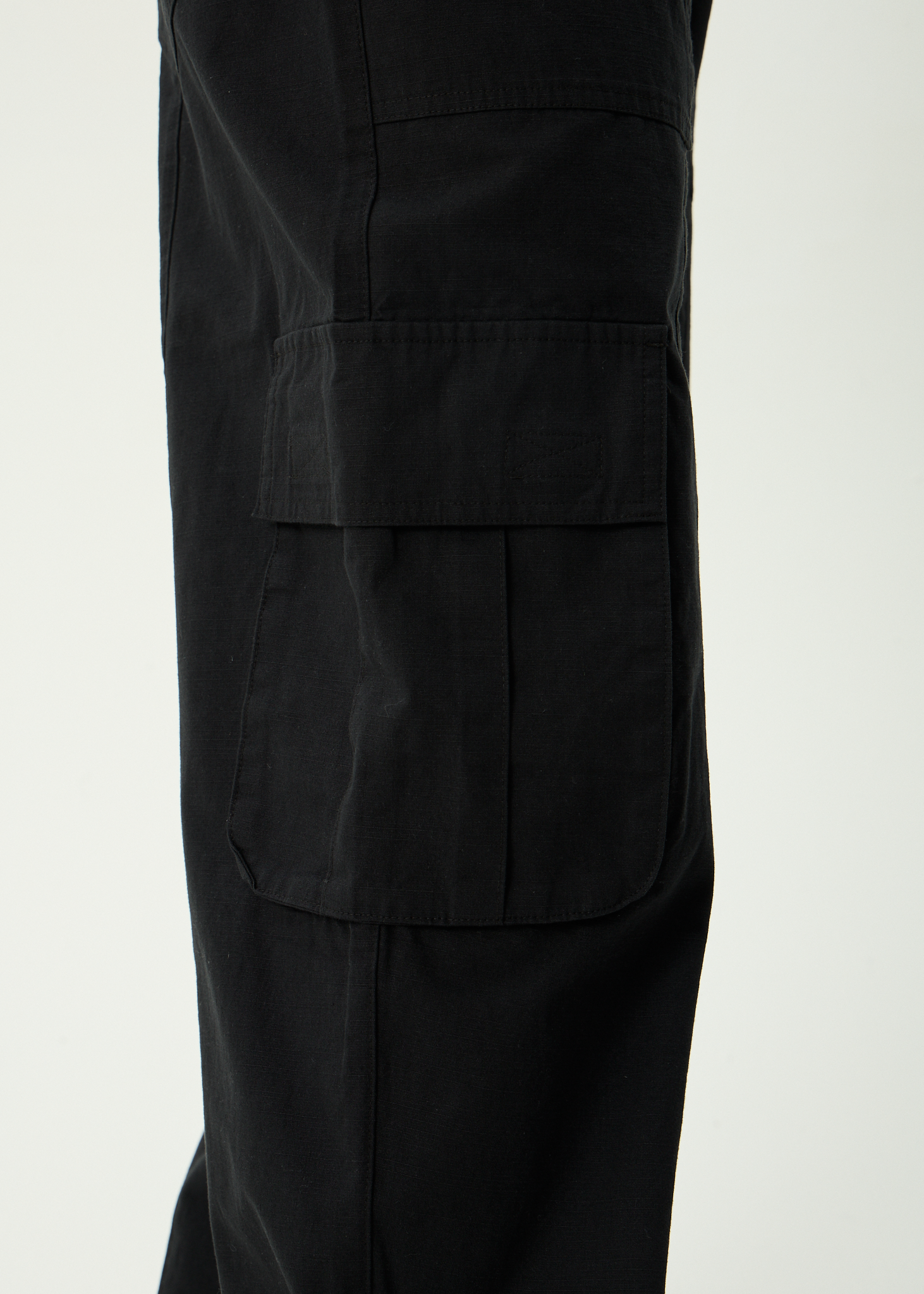 AFENDS Mens Summit - Recycled Pleated Cargo Pant - Black