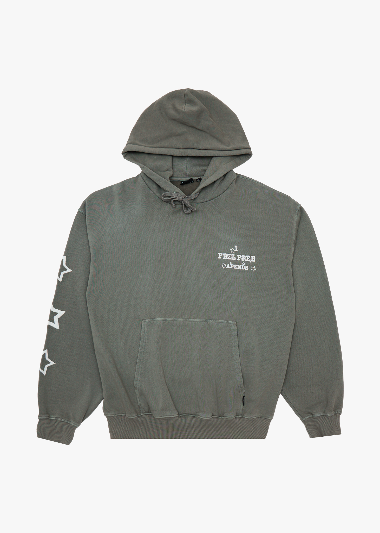 AFENDS Mens Sonoran - Recycled Boxy Pull On Hood - Washed Sycamore