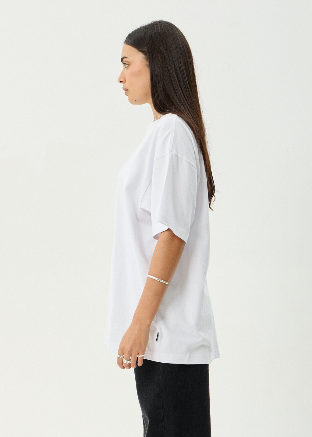 AFENDS Mens Flower Patch - Heavyweight Boxy Tee - White